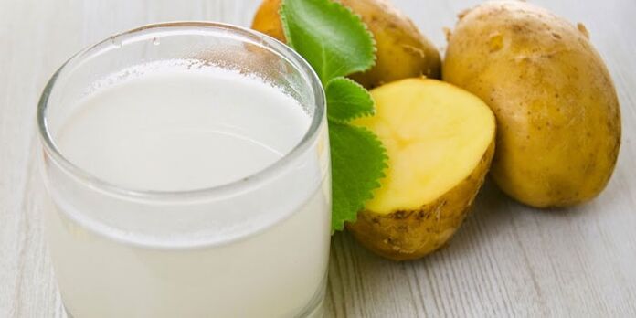 Papillomları gidermek için patates suyu